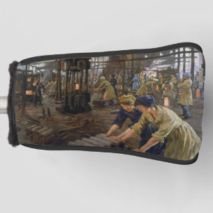 Couvre-club De Golf WW1 1918 Les femmes qui travaillent dans une usine