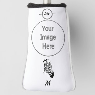 Couvre-club De Golf Zèbre avec bandes noires torsadées