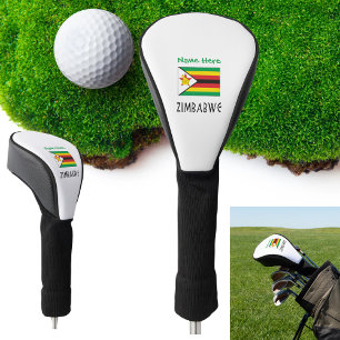 Couvre-club De Golf Zimbabwe et drapeau du Zimbabwe Personnalisation v
