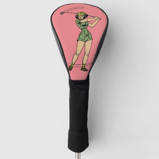 Couvre-club - Golfeuse Retro Golfheadcover (Voorkant)