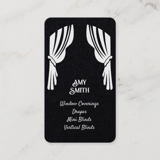 Couvre-fenêtres de rideaux Carte de visite QR pers (Devant)