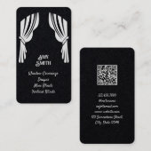 Couvre-fenêtres de rideaux Carte de visite QR pers (Devant / Derrière)