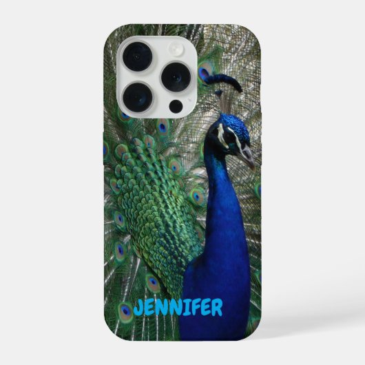 Couvre iPhone personnalisé avec paon (Verso)
