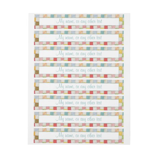 COUVRE-LIT PATCHWORK 2,5 cm x 18,5 cm Étiquettes v (Feuille)