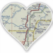 Cove Fort Utah Map Sticker (Voorkant)