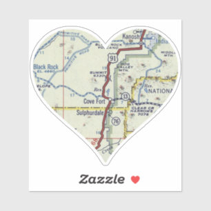 Cove Fort Utah Map Sticker