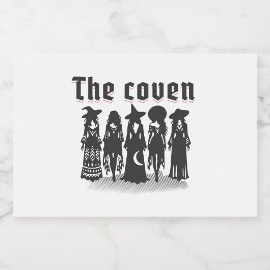 coven bachelorette party sparkling wijnetiket (Enkel label)