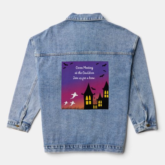 Coven Meeting Halloween Denim Jacket (Verso)