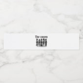 coven mystical bachelorette party black and white waterfles etiket (Enkel label)