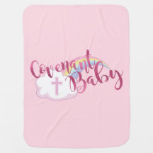 "Covenant Baby" roze vlinderbank (met scripts)