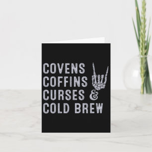 Covens Coffins vloeken Cold Brew Herfst Halloween Kaart