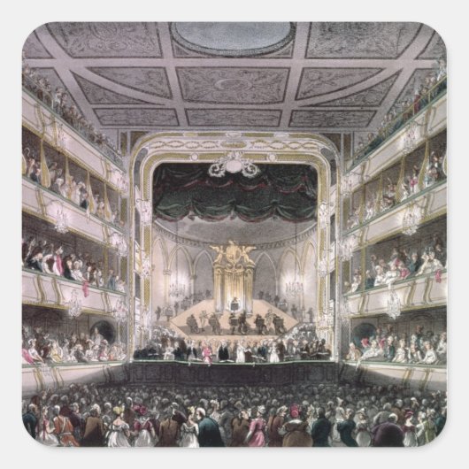Covent Garden Theater Vierkante Sticker (Voorkant)