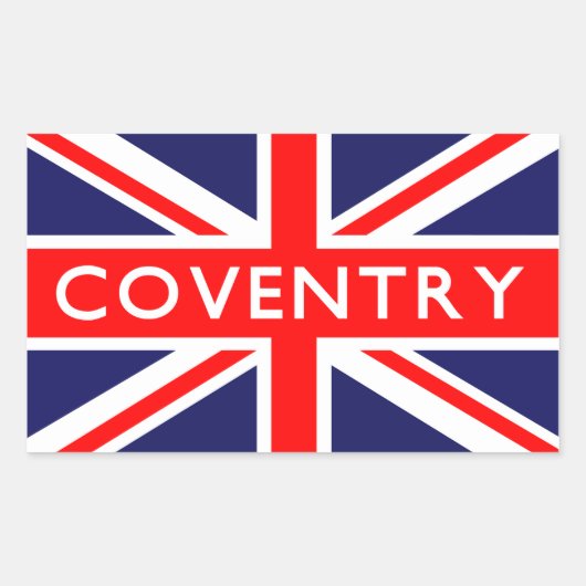 Coventry: Britse vlag Rechthoekige Sticker (Voorkant)