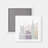 COVENTRY SKYLINE POSTER PASTEL MAGNEET (Voorkant / Achterkant)