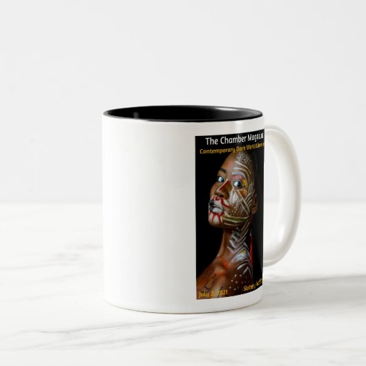 cover 2 juli 2021 2-Tone Coffee Mok Afrikaanse vro (Voorkant rechts)