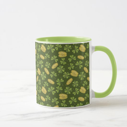 Cover Leaf & Gold Coin Pattern Mok (Rechts)