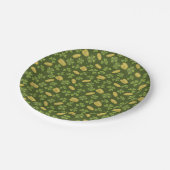 Cover Leaf & Gold Coin Pattern Papieren Bordje (Gekanteld)