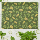 Cover Leaf & Gold Coin Pattern Theedoek (Gevouwen)