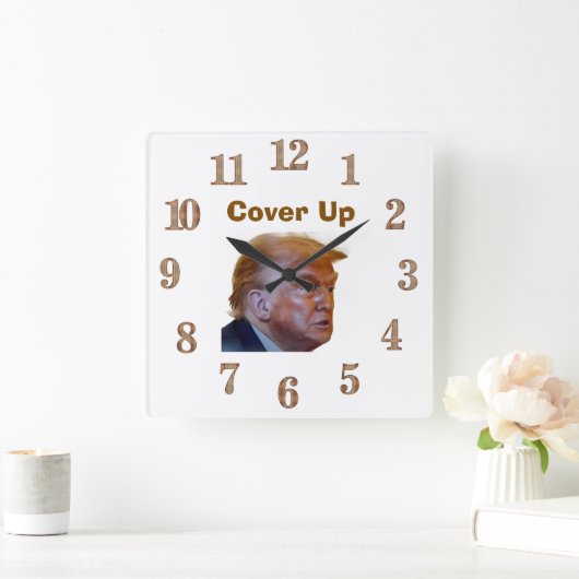 Cover Up Wall Clock Vierkante Klok (Huis)