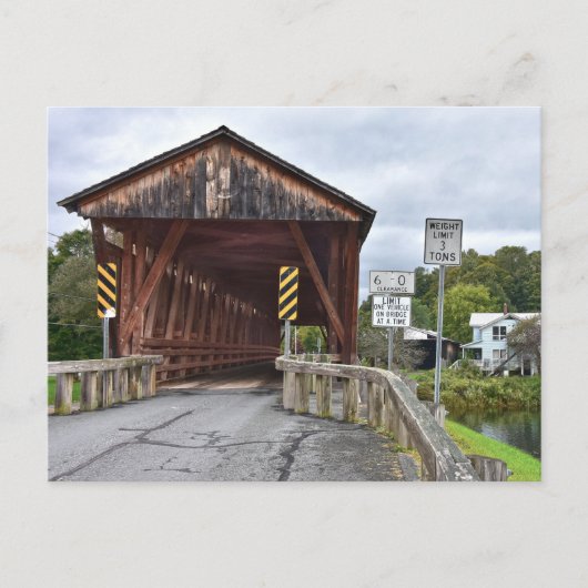 Covered Bridge, Downsville, New York Briefkaart (Voorkant)