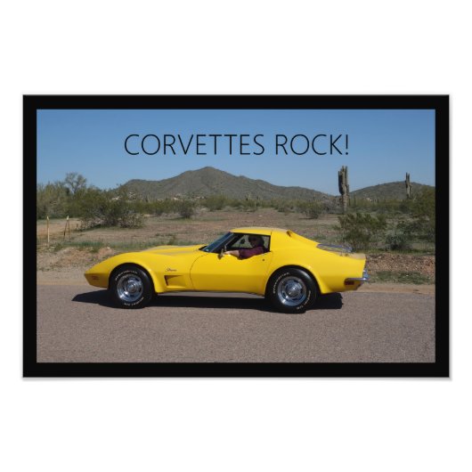 Covettes Rock 1973 C3 Corvette Poster (Devant)