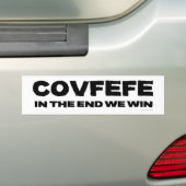 COVFEFE - IN HET EINDE WENSEN WE - Bumpersticker (Op auto)