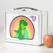 Covi de dinosaurus, regenboog NHS lunchbox (In situ)