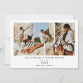 Covid19 Chic Black Trendy Collage 5 Foto's Wedding (Voorkant)