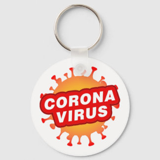 Covid19 Sleutelhanger CoronaVirus Tekst ronde Butt