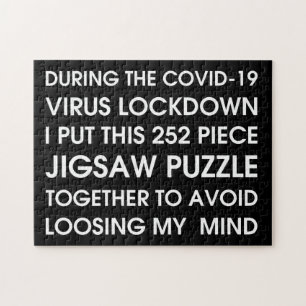 COVID-19 ~ Black and White Typografie Legpuzzel
