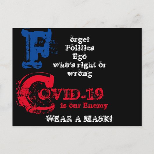 COVID-19 BRIEFKAART (Voorkant)