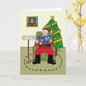 Covid 19 Christmas Quarantine Santa Kaart (Gele Bloem)