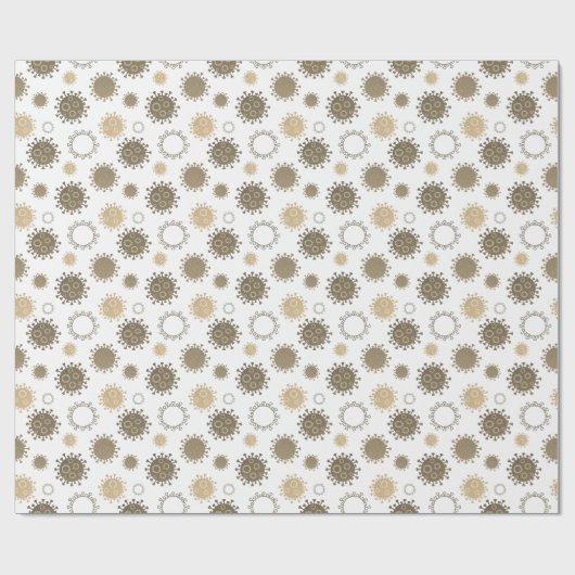COVID-19 Corona Virus Pattern Gold Cadeaupapier (Vlak)
