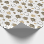 COVID-19 Corona Virus Pattern Gold Cadeaupapier (Hoek)
