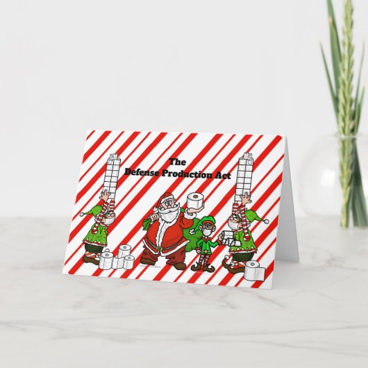 COVID-19 Defense Production Act Christmas-Kaart Kaart (Voorkant)