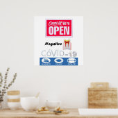 Covid 19 Dentist Open Sign Poster Matte (Cuisine)