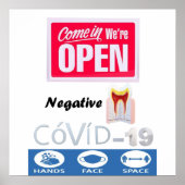 Covid 19 Dentist Open Sign Poster Matte (Devant)