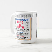Covid 19 Fighter Inspirerend koffie Mok (Voorkant links)