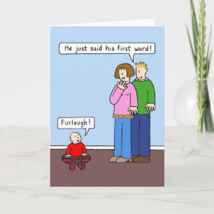 Covid 19 Furlough Cartoon Humor Kaart