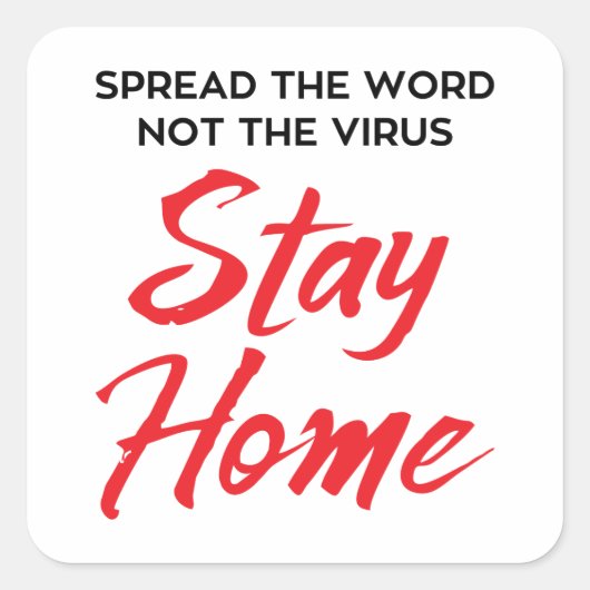 COVID-19 Pandemisch Vierkante Sticker (Voorkant)