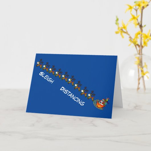 COVID-19 Père Noël et sa carte de Noël (Fleur jaune)