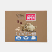 Covid 19 Pet Store Business Open Doormat Deurmat (Voorkant)