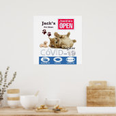 Covid 19 Pet Store Open Sign Poster Matte (Keuken)
