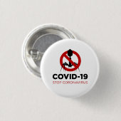 COVID-19 RONDE BUTTON 3,2 CM (Voorkant /achterkant)