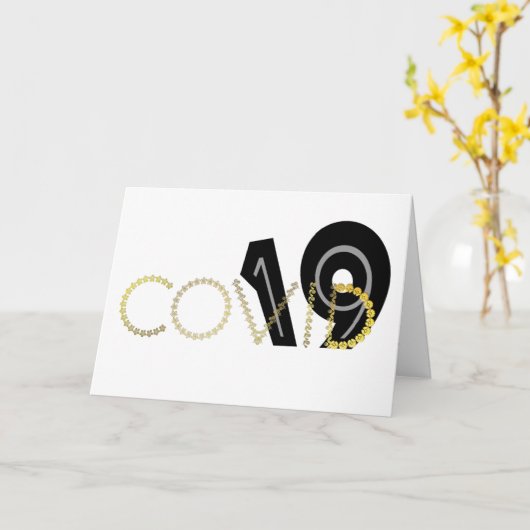 COVID 19 Samen zijn we sterk bedankt Card Kaart (Gele Bloem)