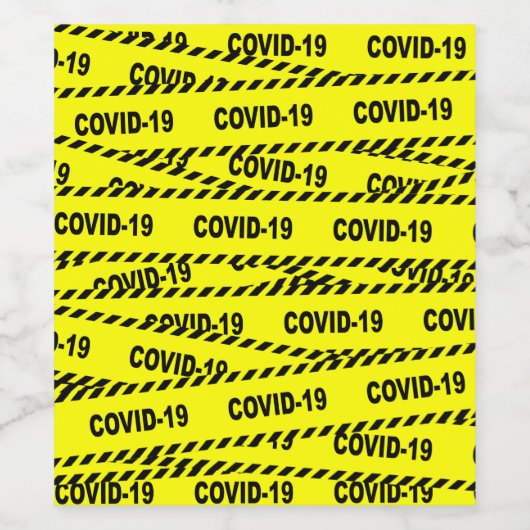 Covid-19 Scene Tape Wijn Etiket (Enkel label)