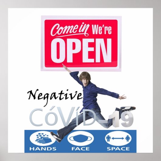 Covid 19 Store Open Sign Poster Matte (Devant)