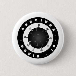 Covid 19 - Survivor Ronde Button 5,7 Cm