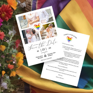 Covid 19 trots regenboog hart lesbisch homoseksuee save the date