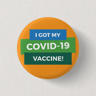COVID-19 vaccin Ronde Button 3,2 Cm